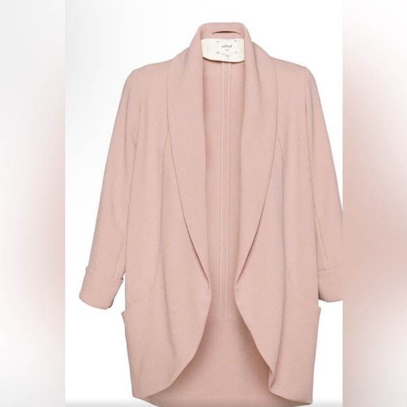 Aritzia Wilfred Light Pink Women's Blazer - Picture 3 of 10
